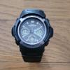 Used CASIO G-SHOCK AWG-100 Radio Controlled Tough Solar Analog-Digital Black Watch, Slightly Imperfect