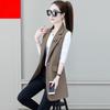 Streetwear Design Slim Sleeveless Blazers Coats Women Casual Elegant Vests Outerwear Classic Mid-length Waistcoat Blazer