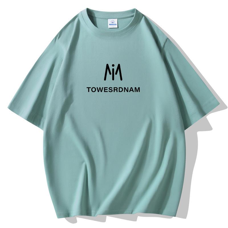 INS Men Fashion Short Sleeves Loose T-shirt 100% Cotton Casual Tee Size S-5XL