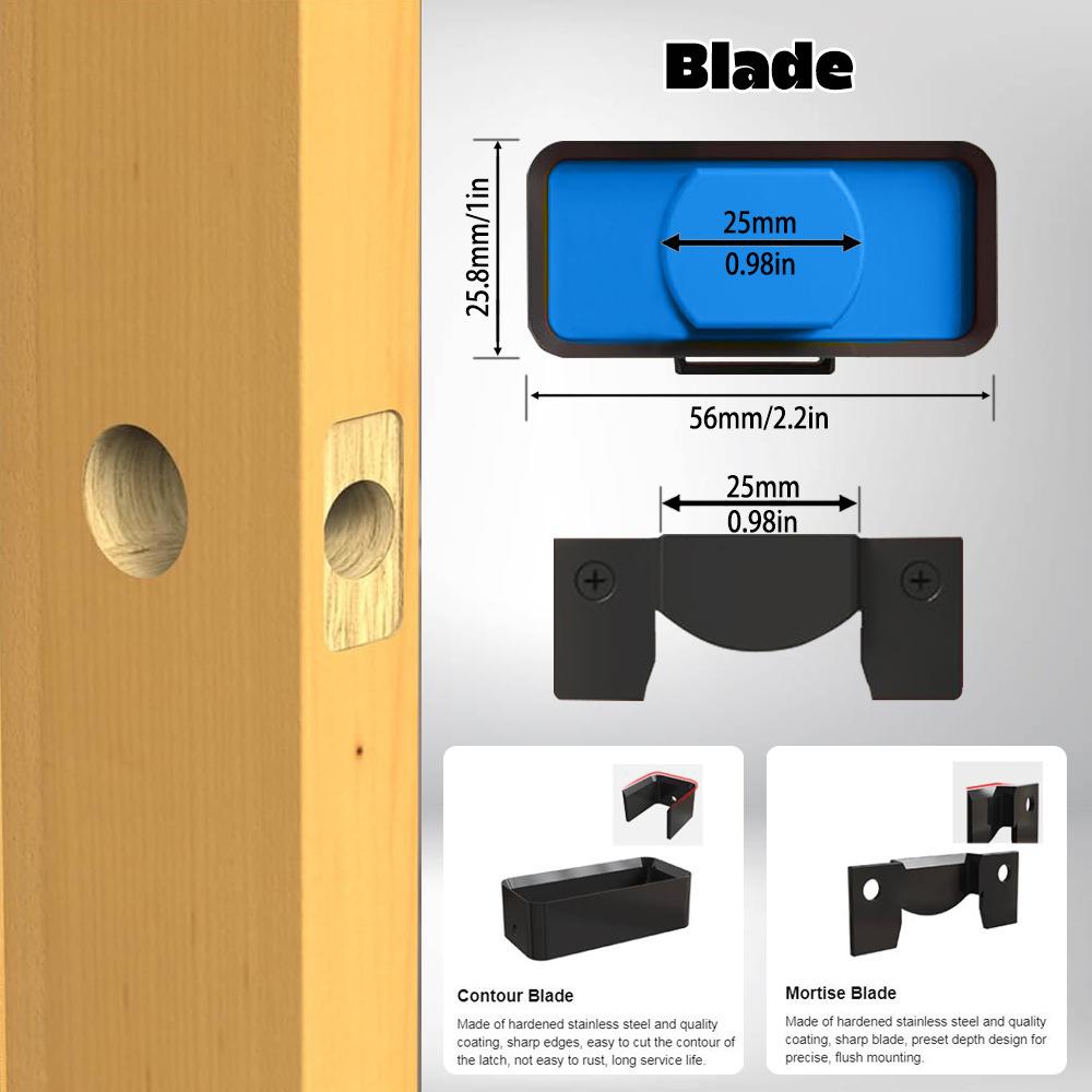 Professional Mortise Door Latch Tool Kit - Essential for Easy Material Removal and Latch Installation