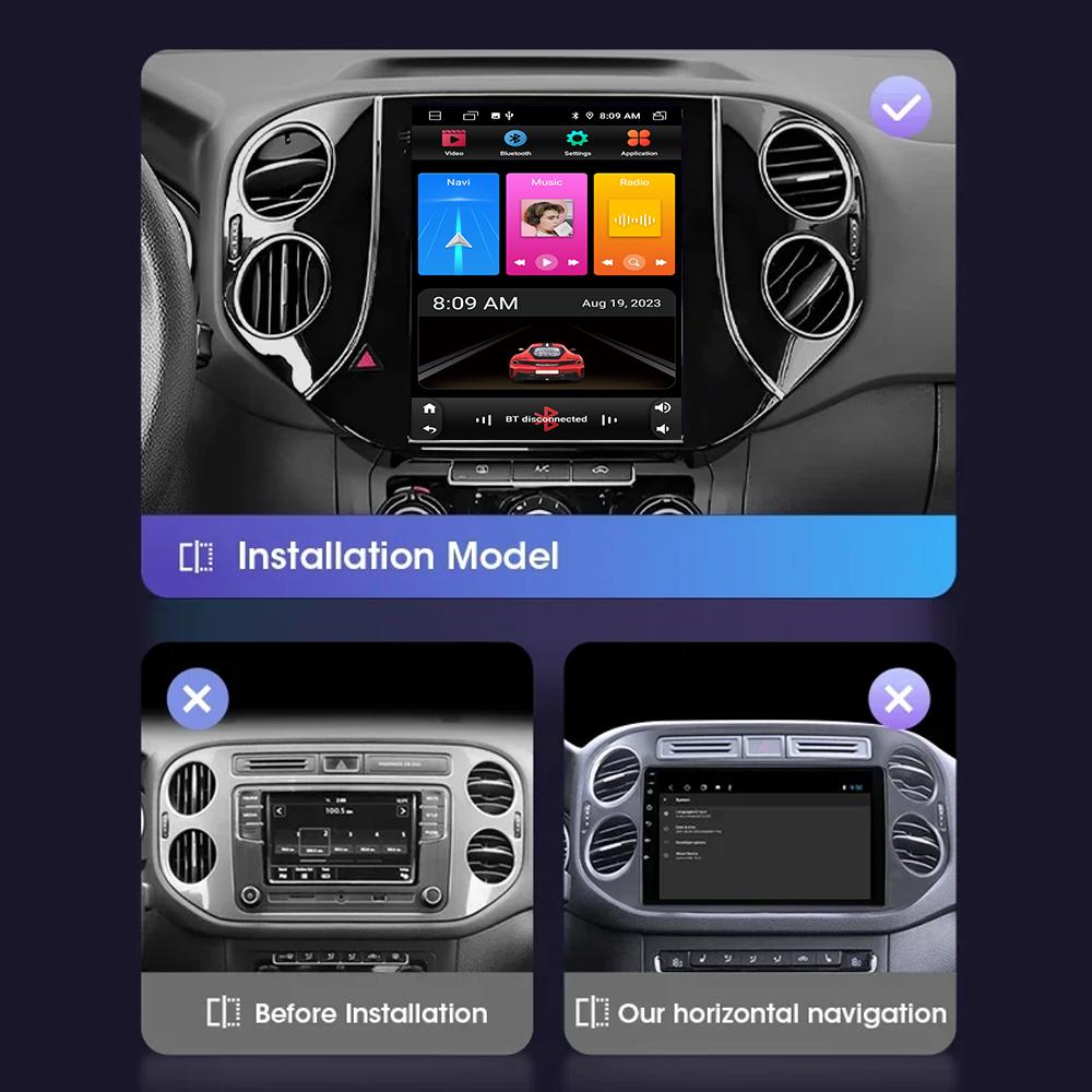 Android pentru VW Volkswagen Tiguan Golf 5 2006 - 2016 Multimedia Radio Player Carplay Auto Stereo pentru Tesla Style Head Unit DVD