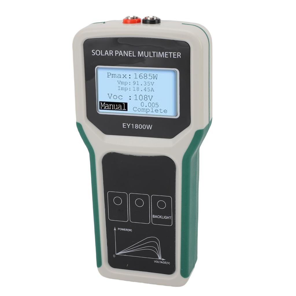 Solar Panel Tester Photovoltaic Multimeter EY1800W 20 120V with Backlight MPPT Solar Panel Power Meter Open Circuit