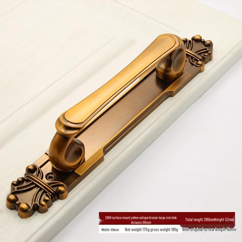 Antique Bronze Surface Mount Sliding Barn Door Handle for Wooden and Double Doors.