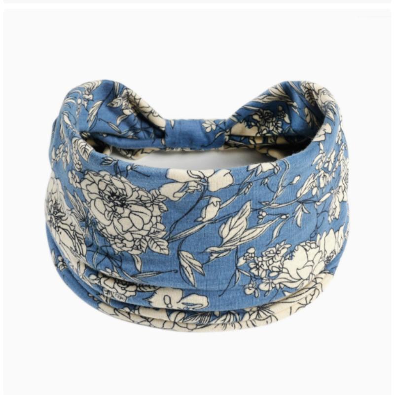 Women's  Boho Cotton Printed Headband Sports Band Striped Headband A Wide Edge Yoga Headband Soft Hair Band Headdress Bundle Women Girls Hair Band