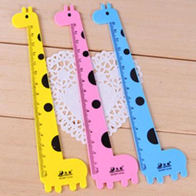Kawaii 15cm Giraffe Elephant Pony Ruler Cute Office Supplies 3pcs 15cm Cute Giraffe Animal Ruler Office Supplies Creative Stationery Kawaii Rulers