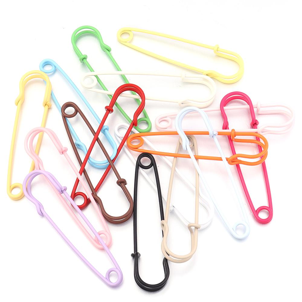 10pcs/lot Bright Color Safety Pins Metal Iron Brooch Pins Base Setting For Jewelry Making DIY Crafts Brooch Decoration Supplies