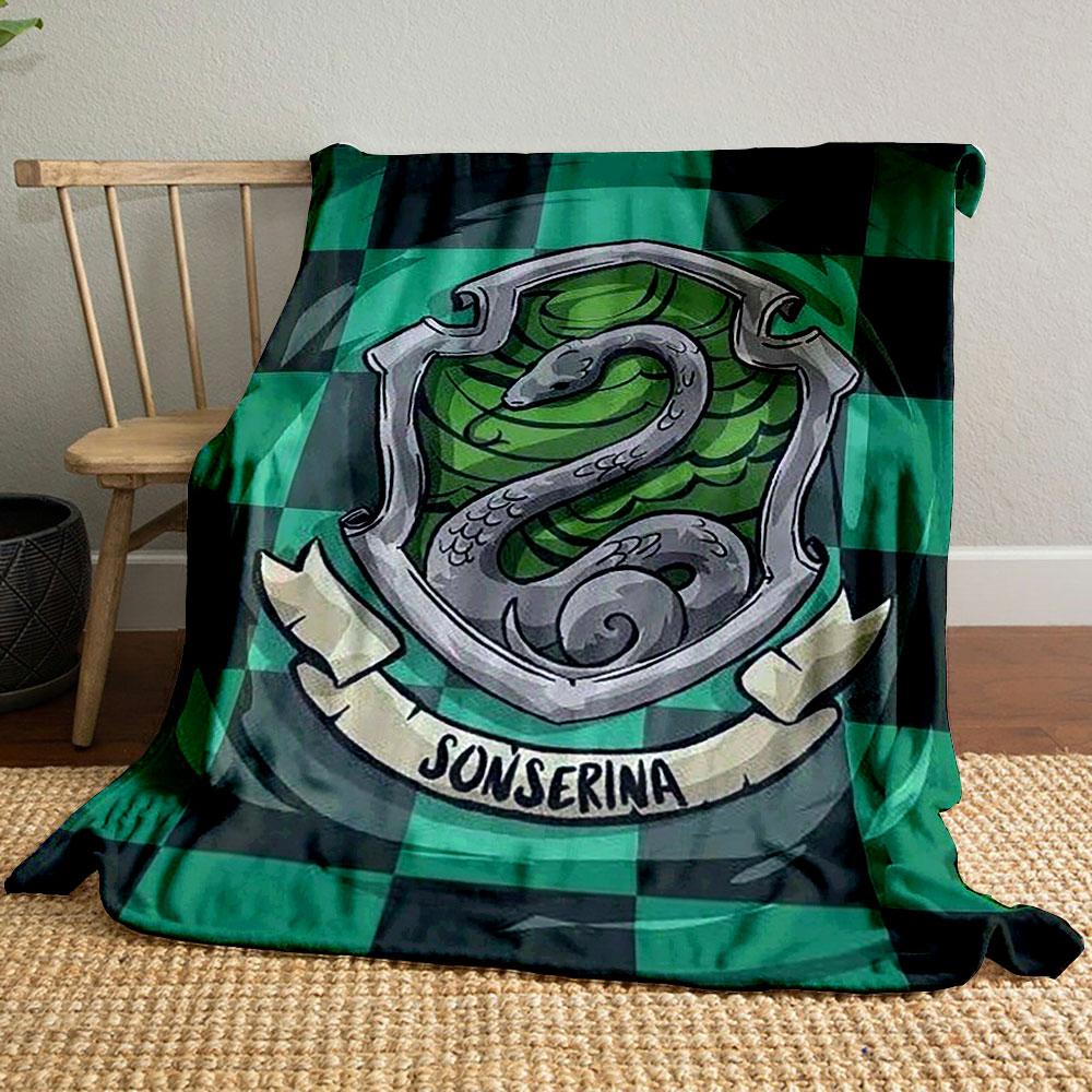 

Slytherin Emblem Blanket bedroom Blanket for Livingroom Couch lunch break Soft Cozy throw for Friend s festival Gift 80cm x 120cm