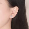 Cercei Dama Snowflake Christmas Earrings with Zirconia 925 Sterling Silver Includes Jewelry Box Silver