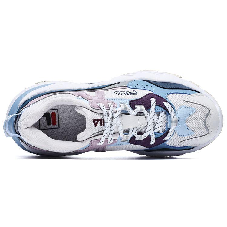Fila Predator 2 Fabric Synthetic Leather Retro Sports Low-Top Lifestyle Shoes Women Sneaker Rain-Mist-Gray Cashmere-Blue F12W232140FNA
