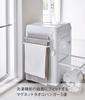 Yamazaki Jitsugyo 3796 Washing Machine Magnetic Towel Hanger 3 Rows White W42 X X H18cm Tower Towel Rack with Hook Easy Installation 3796 Approx.