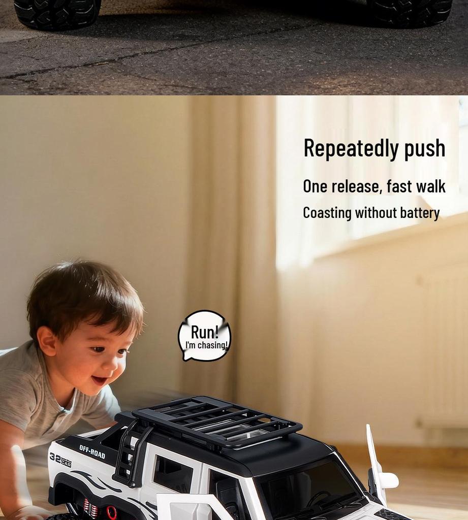 Children's Six-Wheeled Off-Road Vehicle Toy with Sound and Light