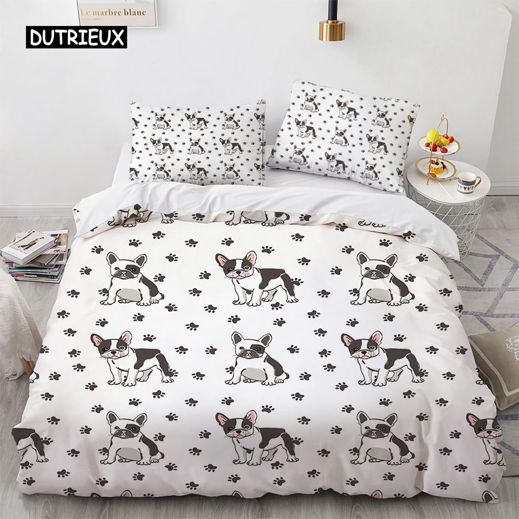 Husă de pilota Corgi Dog King Queen Set de lenjerie de pat pentru cățeluș din desene animate galben pentru copii, băieți, fete, animal de companie Kawaii, roz, husă de pilota 2/3 buc.