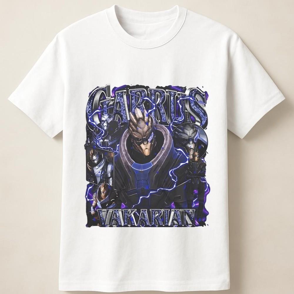 Garrus Vakarian Cool Stylized Look with Lightning FX Design Unisex T Shirt Unisex T-Shirt S