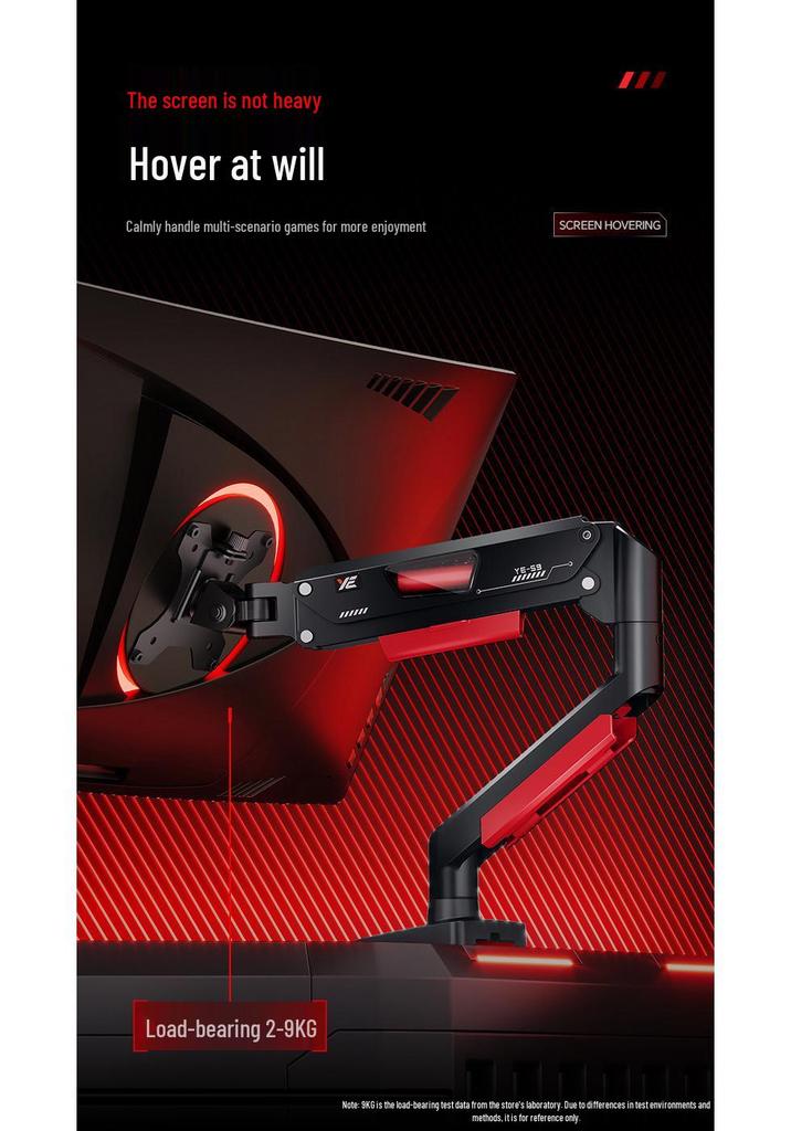 Soporte de Monitor Ajustable con Brazo Mecánico y Base Portátil