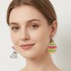 Acrylic Bunny Pendant Earrings Cartoon Easter Egg Dangle Earrings Fashion Easter Egg Earrings  Men