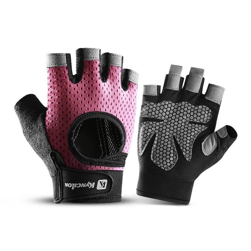 Sports fitness gloves women's non-slip, wear-resistant, anti-cocooning, shock-absorbing and breathable yoga training half-finger cycling gloves