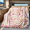 Thank You Mom Appreciation Card Customize Your Name Blanket Soft Warm Cozy Versatile For Sofa Couch Office Bed Picnics Ideal For All Seasons Warmthful