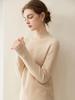 Pure Cashmere Half-High Collar Sweater: Autumn/Winter Loose Knit Base Layer
