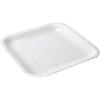 Strix Design Disposable Square Paper Plates, 100 count (2 packs of 50), 23cm, White, Water and Oil Resistant, Stain Resistant, Microwaveable, Commerci