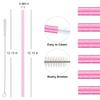 10PCS Accessories Set for Stanley Cup, 2 Straw and Brush and 1 Flower Charm Chain 3 Spill Proof Stopper Flowers Straw Cover Boot