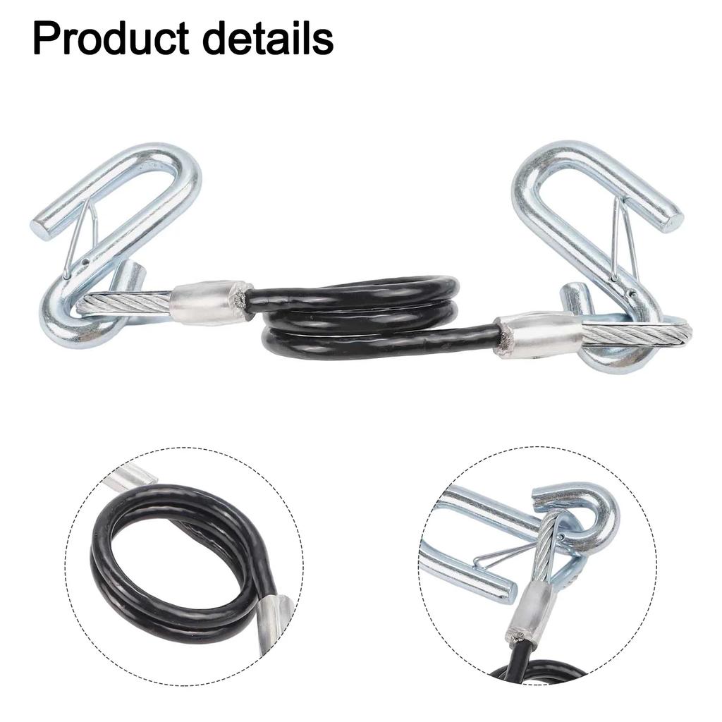 1pcs Car Trailer Safety Tow Rope Maximum Extension Length 27.6 In Spring Tow Rope For RV Accessories