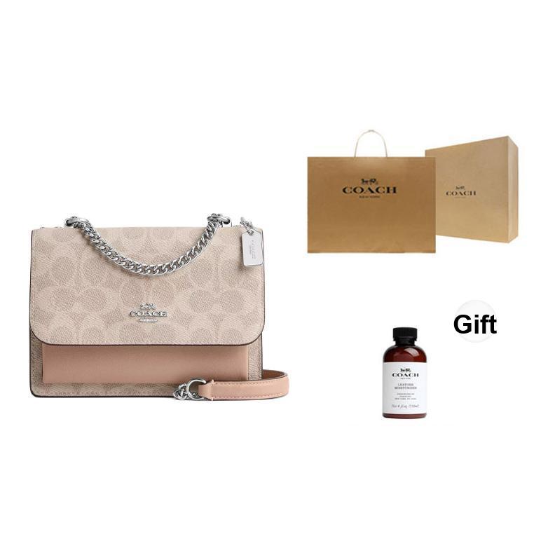 Coach Borsa a tracolla con chiusura a fibbia logo Klare 18 da donna Grigio Marrone CW206-SVPWH