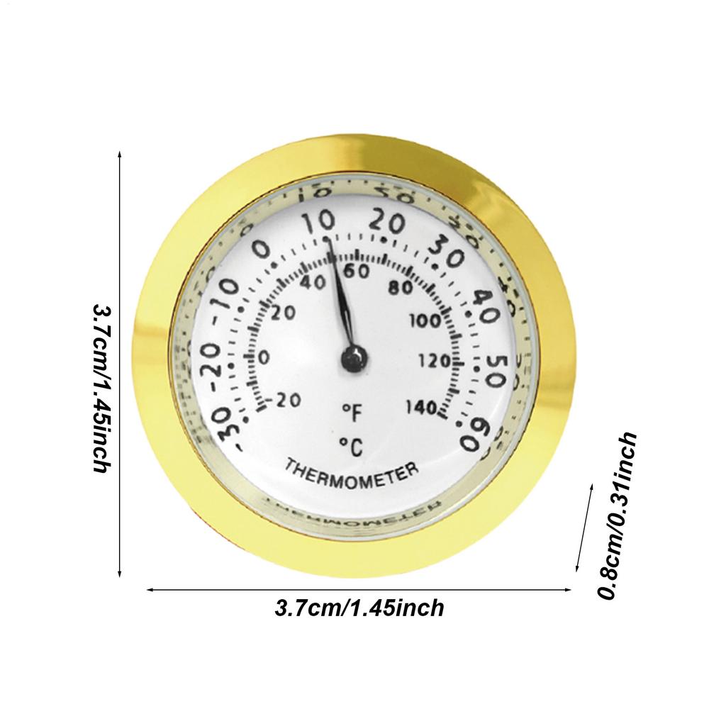 Round Humidor Hygrometer High Precision Analog Humidity Sensor Hygrometer Monitor for Humidor Cabinet Care and Maintenance