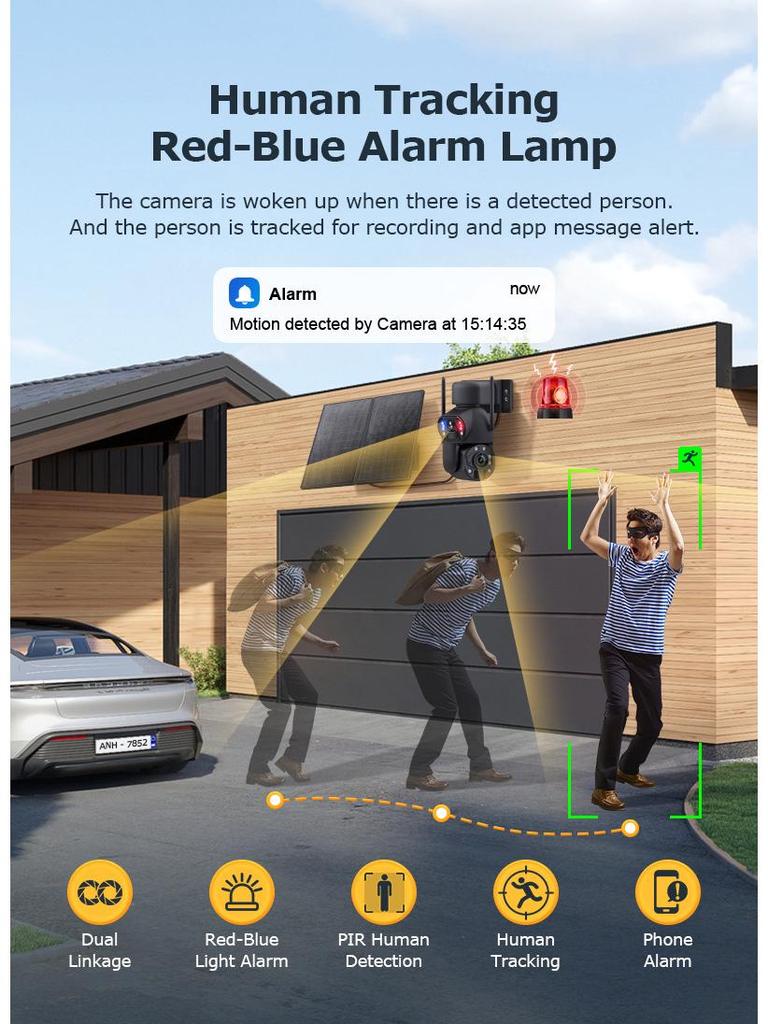4G Dual-Lens 6MP Solar Camera with 36X Zoom and Full-Color Night Vision for All-Day Outdoor Surveillance