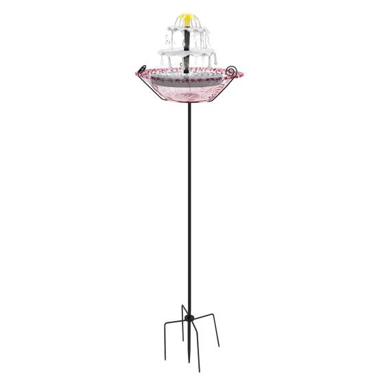 Yousheng Solar Bird Bath Fountain, 3-Tier Cascading Fountain Hanging Bird Bath, Solar Powered Outdoor Hummingbird Bath Fountain, for Garden Backyard