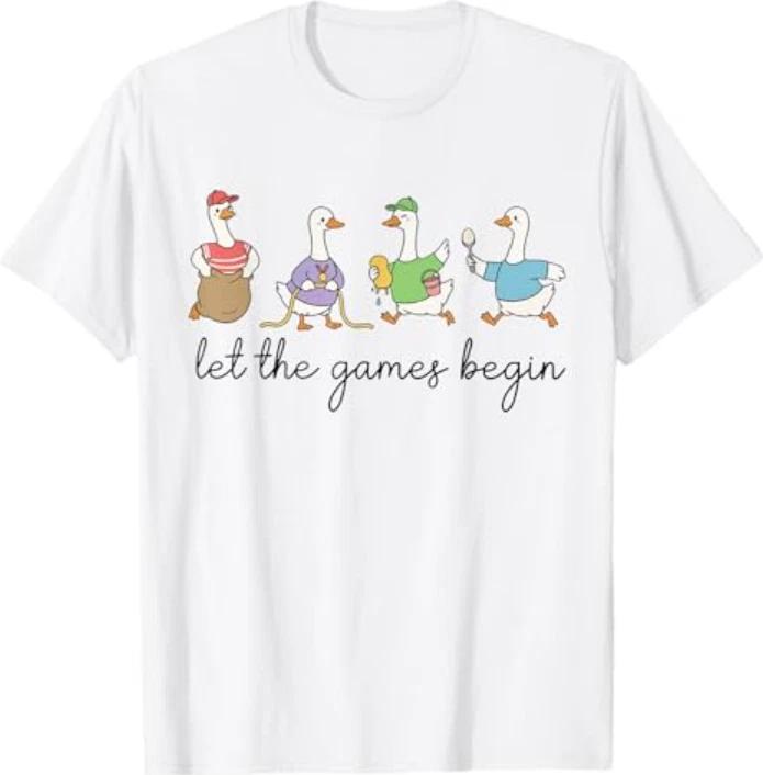 Let The Games Begin Field Day Silly Goose Teacher Student T-T-Shirt S