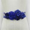 5 Flowers Women's Beaded Flower Belt Creative Bridal Rhinestone Belt  Prom Dress