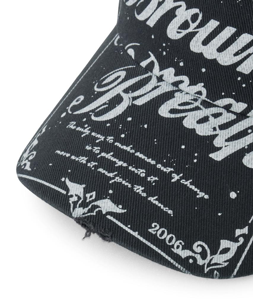 BROWNBREATH Visor Artwork Washing Cap - Charcoal