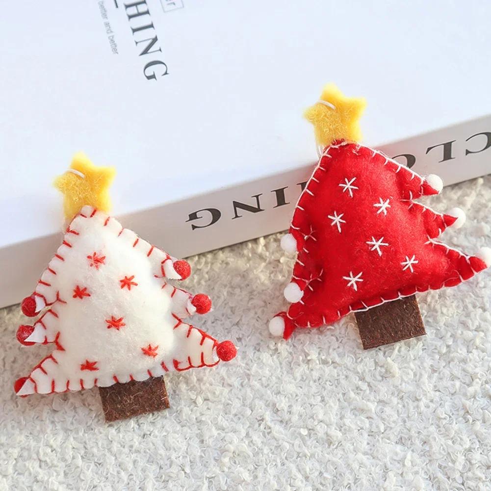 1PCS Cute Wool Felt Christmas Pendants DIY Handmade Snowmen & Trees Party Decor & Christmas Gifts Multiple Styles