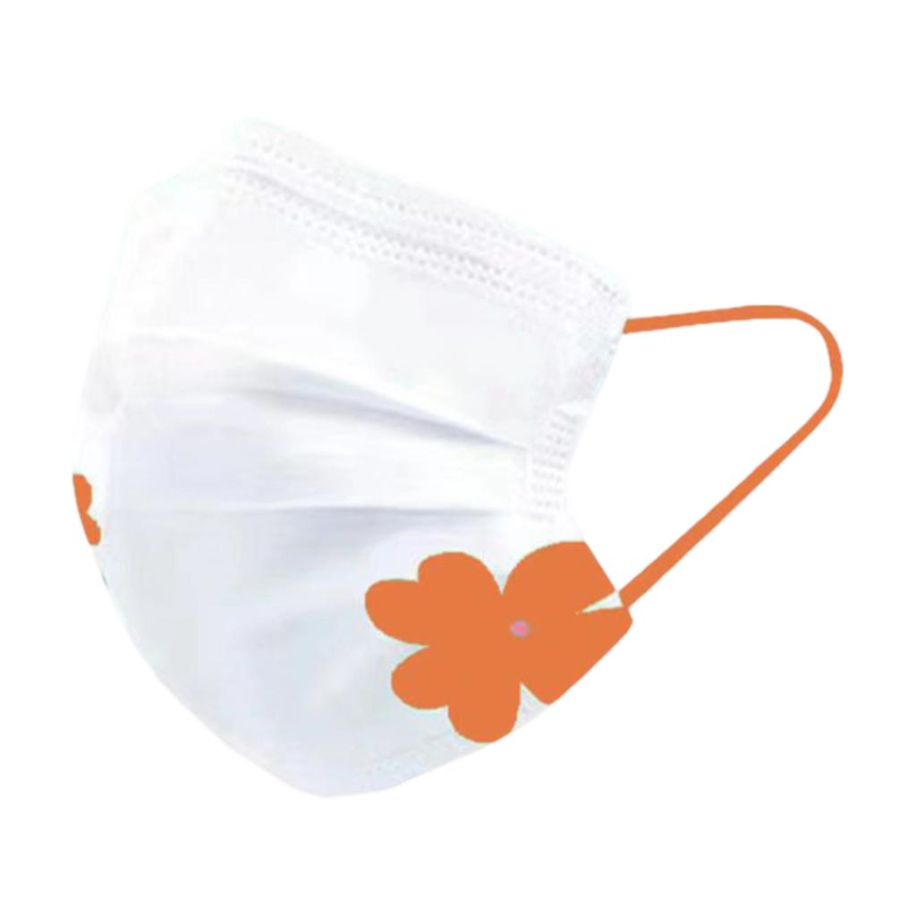 Disposable Face Masks 3 Ply Non Woven Fabric with Elastic Ear Loops and Printed Pattern Pack of 10 for Daily Use Suitable for Adults and Children