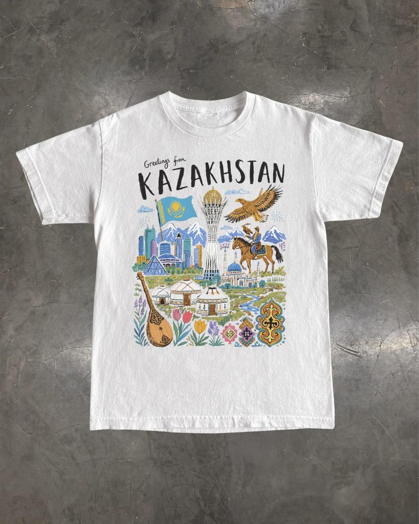 Kazakhstan Travel Shirt, Kazakh Heritage Tee, Astana Almaty Souvenir Gift