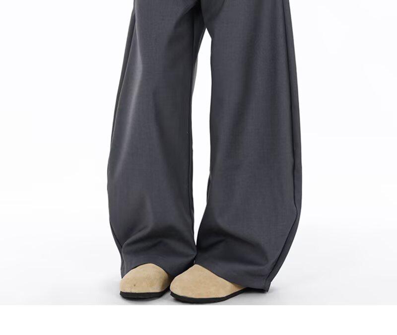 Unisex High-end Loose Straight-leg Scimitar Trousers - Spring Trendy, Floor-length Casual Pants
