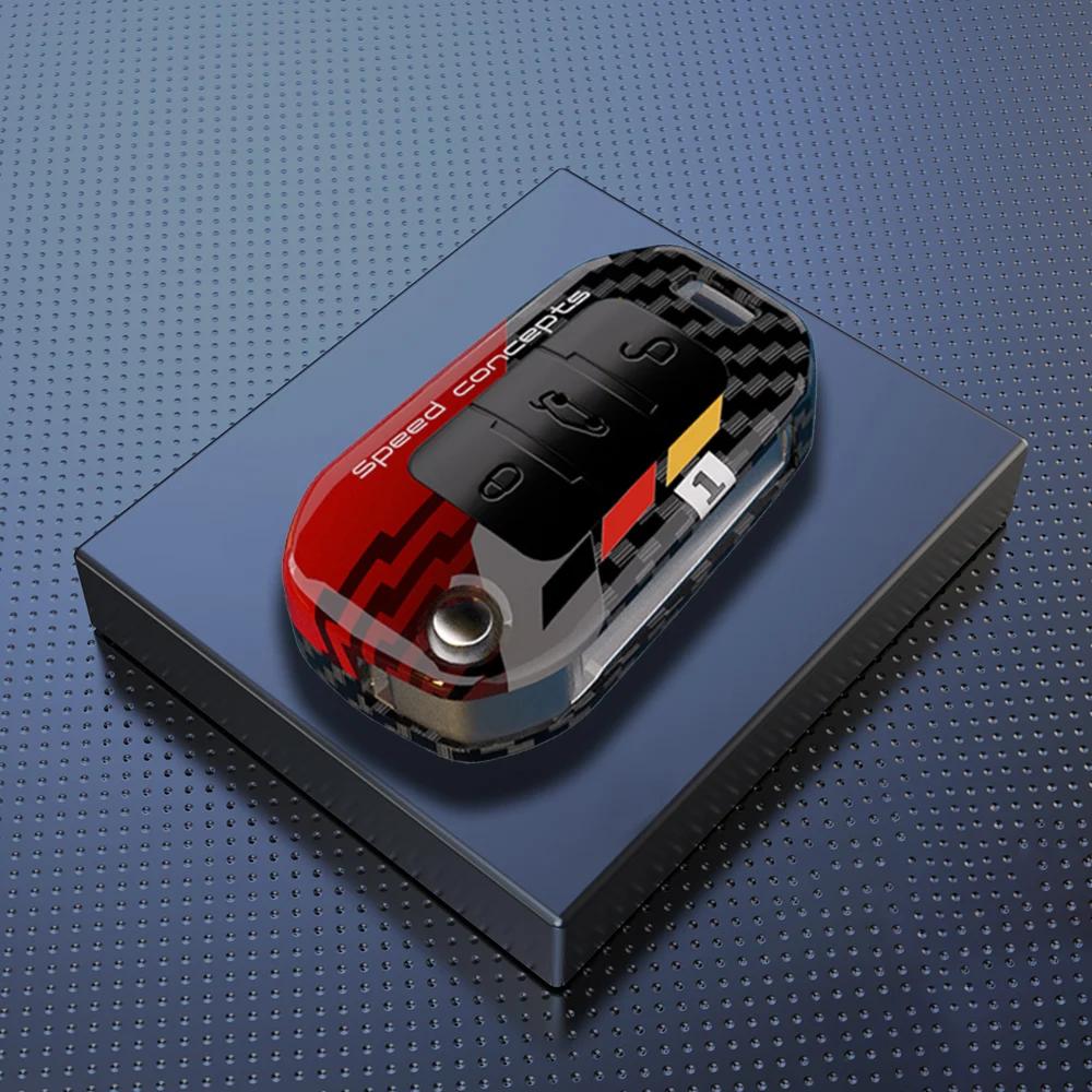 

Key Case for Car ABS Carbon Car Key Case Cover Shell For Peugeot 208 308 408 508 2008 3008 4008 5008 For Citroen C3 C4 CACTUS C
