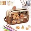 Trousse à crayons Capybara Mignonne Trousse à crayons Esthétique Capybara Boîte à crayons transparente Sac de maquillage portable Multifonction Grande capacité