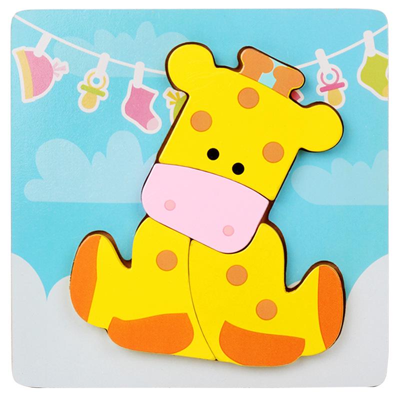 3D Cartoon Anime Hand-Grip Wooden Jigsaw Puzzle for Kids - Educational & Hot Selling