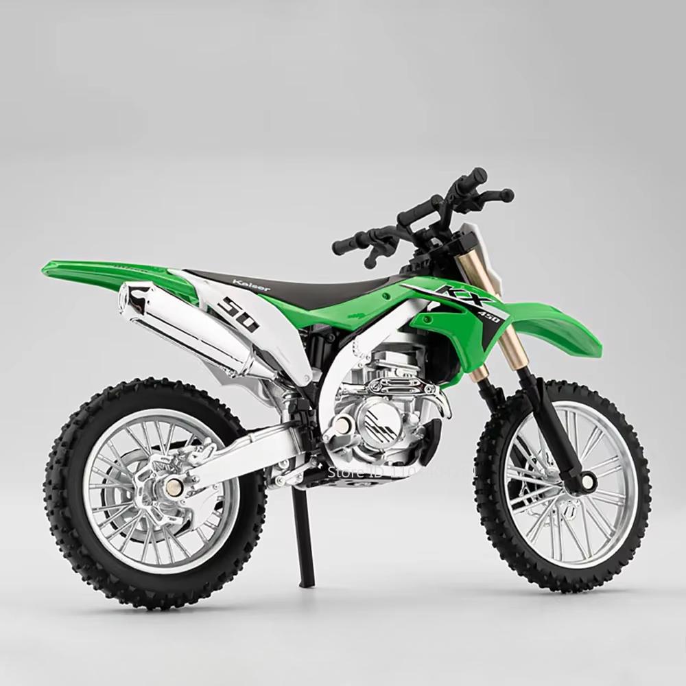 

1:12 Модель мотоцикла Kawasaki Kx450 Nijia Zx-6r Игрушка Литой сплав Автомобиль Управление передним колесом Амортизация Декоративный Подарок для мальчика