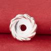 S925 Sterling Silver Spiral Spacer Bead Charm for DIY Bracelets & Necklaces