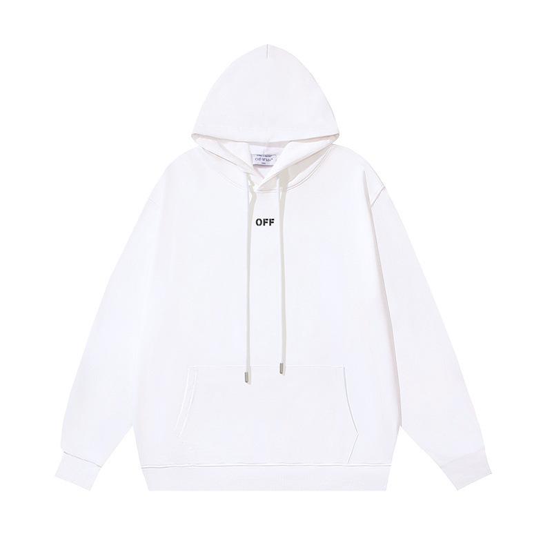 1309 Off-White 2025 Autumn/Winter New Flower Arrow Pattern Printed Hoodie for Men and Women