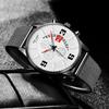 Watches Mens Fashion Calendar Watch Men Business Stainless Steel Mesh Belt Quartz Wrist Watch Male Clock Relogio Masculino