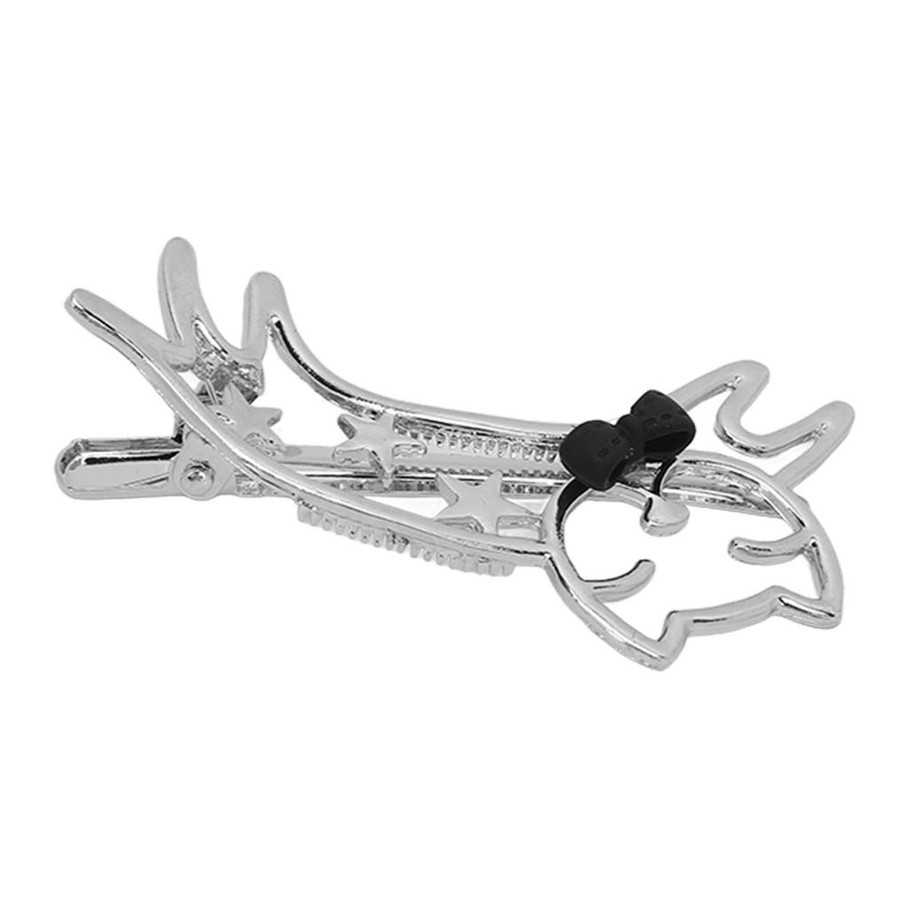 Duckbill Hair Clip Cartoon Kitten Hollow Hairpin Electroplating Alloy Decorative Bangs Hairpin