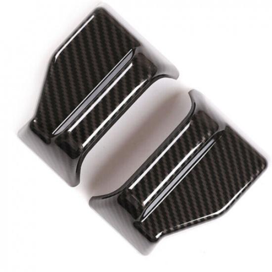 Seat Belt Buckle Adjust Cover Trim For Benz E-Class 2016-2021 ABS Carbon Fiber