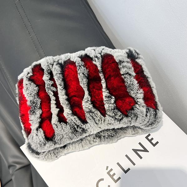 Women Handmade Stretch Real Rabbit Fur Scarf Knit Genuine Rex Rabbit Fur Headbands Girls Natural Rabbit Fur Ring Scarves