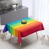 Tovaglia Fantasia Arcobaleno Decorazione Casa Tavolo Rettangolare Festa Resistente alle Macchie Copertura Antipolvere