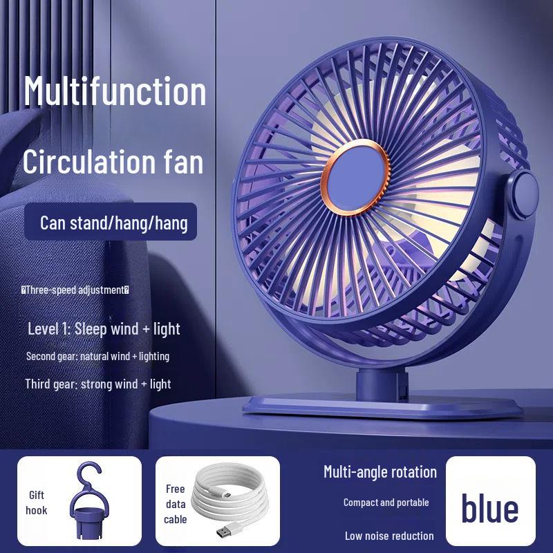 Portable USB Rechargeable Mini Clip Fan – Silent, Multifunctional, Ideal for Dorms and Desktops