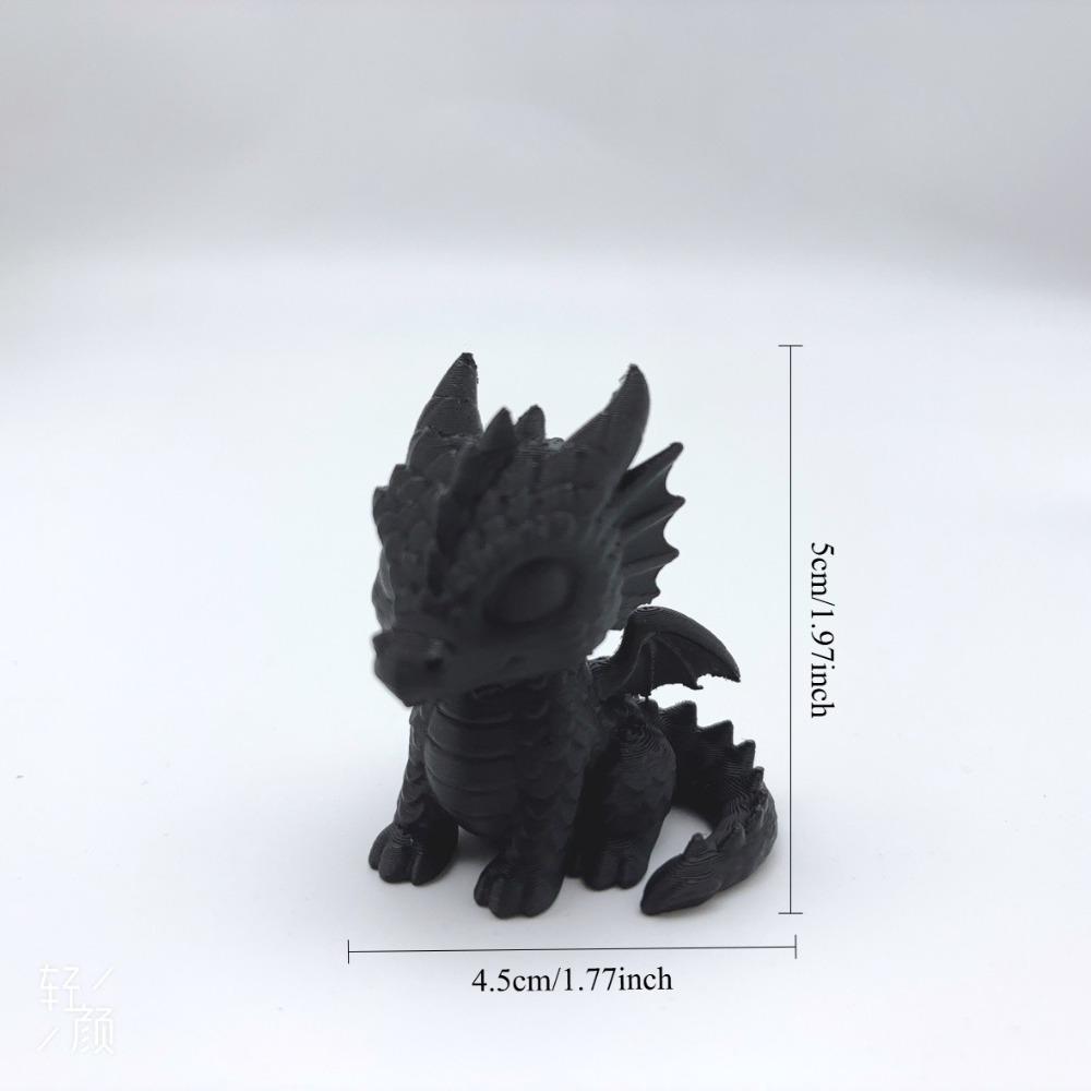 Dragon Baby Sculpture, 3D Printed Dragon Cub Statue, Dragon Decorative Ornament, Multifunctional Desktop Decoration