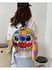 Women's Plush Kuromi & Cinnamoroll Tote Crossbody Bag - Cute Dog Tooth Design Handbag